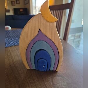 Moon House Wooden Nesting Playset Encourages Ooen Ended Creative Play